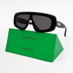 NEW BOTTEGA VENETA SUNGLASSES BLACK UNISEX EYEWEAR BOTTEGA VENETA BV1281S 001